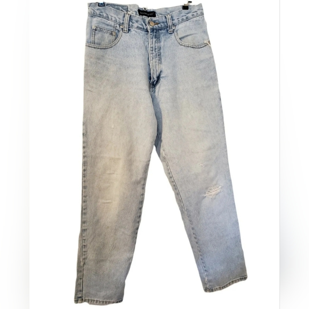 💪VINTAGE BRITCHES GREAT OUTDOORS BLUE JEANS MEN'S SIZE 31 x 31 FADED DISTRESSED